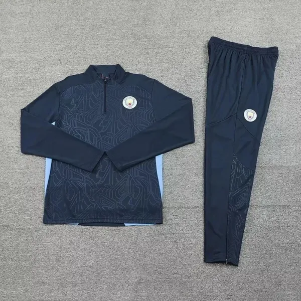 Manchester City Training Tracksuit Navy with Geometric Pattern - 1