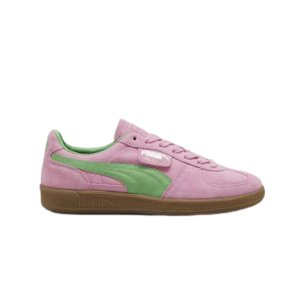Puma Palermo Pink and Green Suede Sneakers - 1