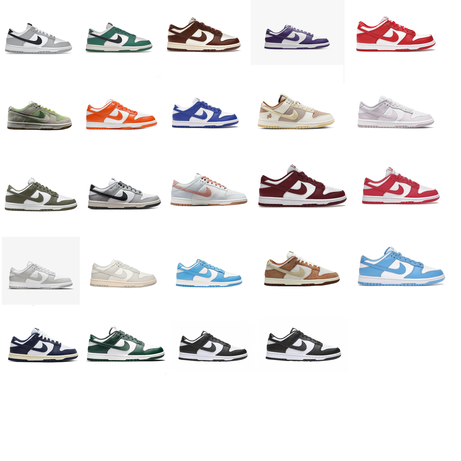 Nike Dunk Low Pine Green White Sneakers - 3