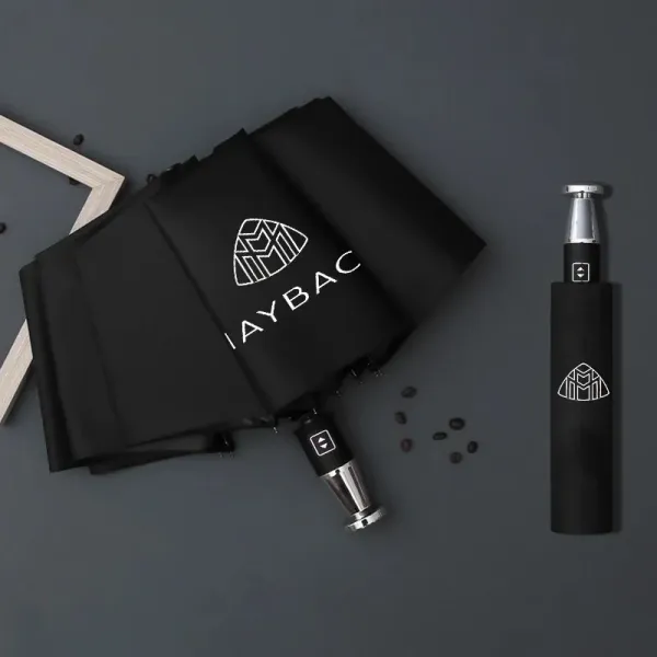 IAYBAC Automatic Folding Umbrella Black - 1