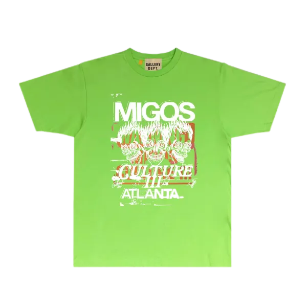 Gallery Dept Migos Culture III Atlanta Lime Green T-Shirt - 1