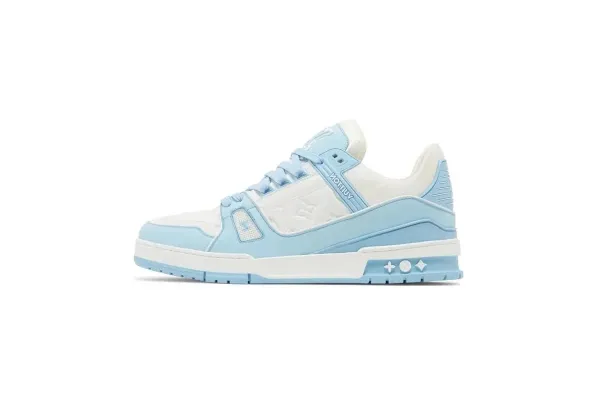 Louis Vuitton Trainer Low Ice Blue Sneakers - 1