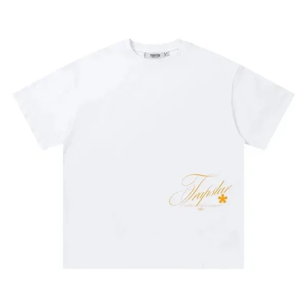 Travstar Script Logo White T-Shirt - 1