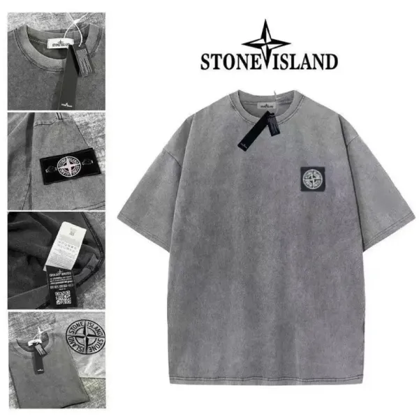 Stone Island Patch T-Shirt Gray - 1