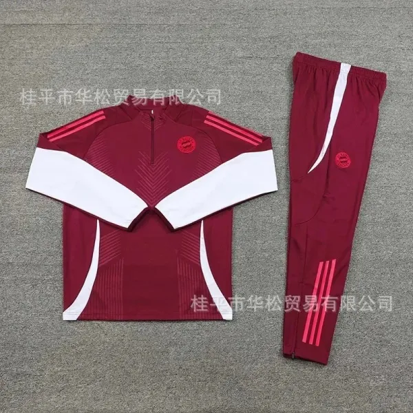 Adidas Bayern Munich Training Tracksuit Burgundy - 1