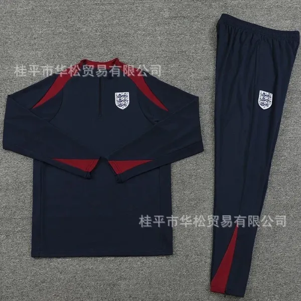 England National Team Training Tracksuit Navy Red - 1