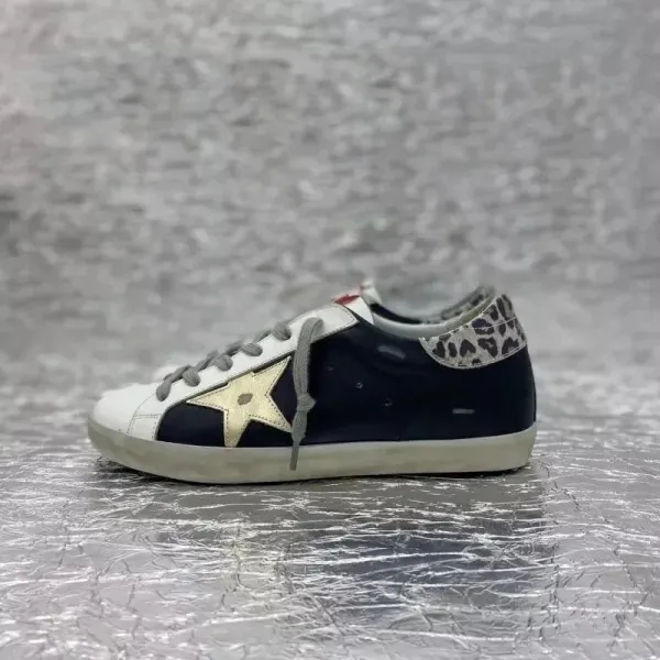 Golden Goose Superstar White Red Star Distressed Sneakers - 6