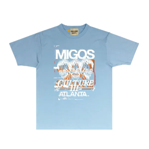 Gallery Dept. Migos Culture III Atlanta T-Shirt Light Blue - 1