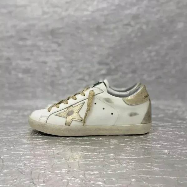 Golden Goose Superstar White Red Star Distressed Sneakers - 14