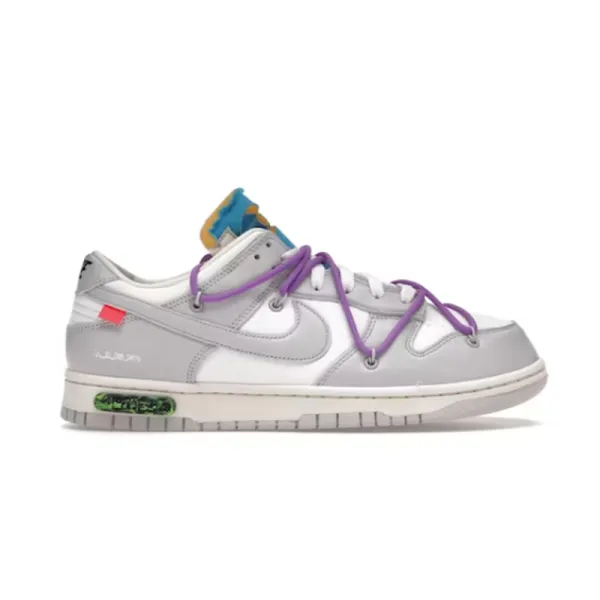 Nike x Off-White Dunk Low Grey Purple Sneakers - 2