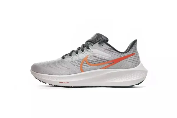 Nike Air Zoom Pegasus 39 Gray Orange Running Shoes - 1