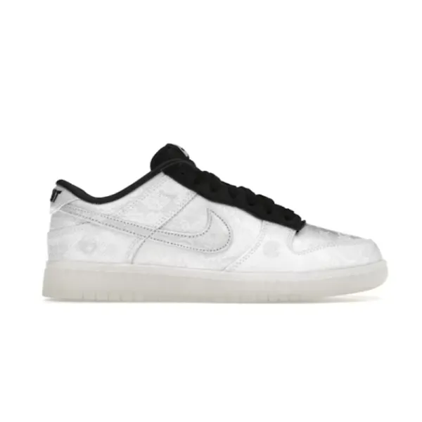 Nike SB Dunk Low White Floral Embroidery Sneakers - 2