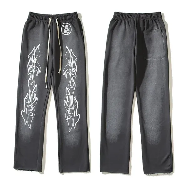 Hellstar Logo Print Blue Sweatpants - 9