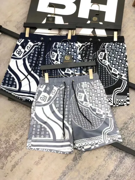 Off-White x Louis Vuitton Monogram Patchwork Shorts Navy White - 3