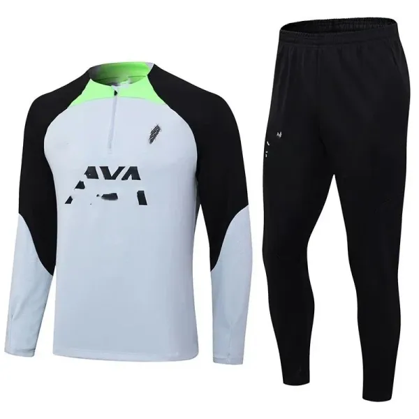 AVA Performance Tracksuit Set White/Black/Neon Green - 1