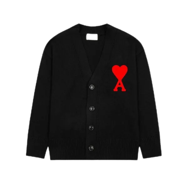 Ami Paris Heart Logo Cardigan Yellow - 10