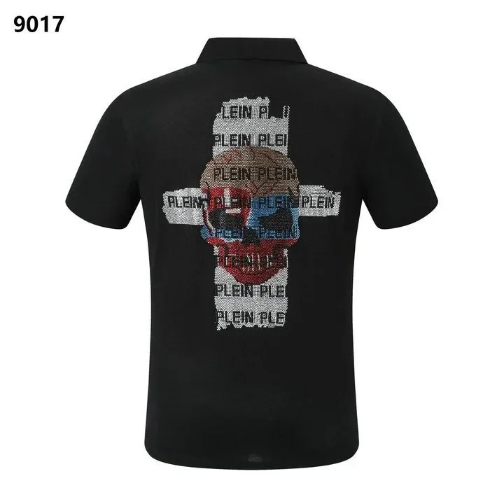 Philipp Plein Skull Cross Polo Black - 1