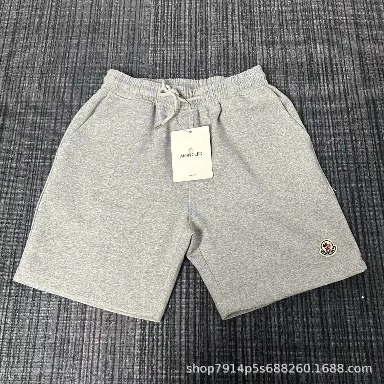 Moncler Logo Patch Shorts Gray - 5