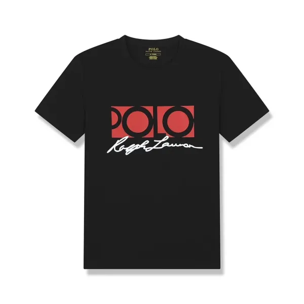 Polo Ralph Lauren Custom Fit Crest Embroidered Polo Black - 2