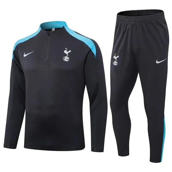 Nike Tottenham Hotspur Training Tracksuit Black with Turquoise Accents - 1