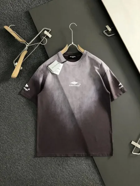 Balenciaga Logo Wave T-Shirt White - 7