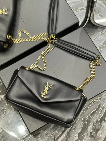 Saint Laurent Loulou Mini Chain Bag Black - 1