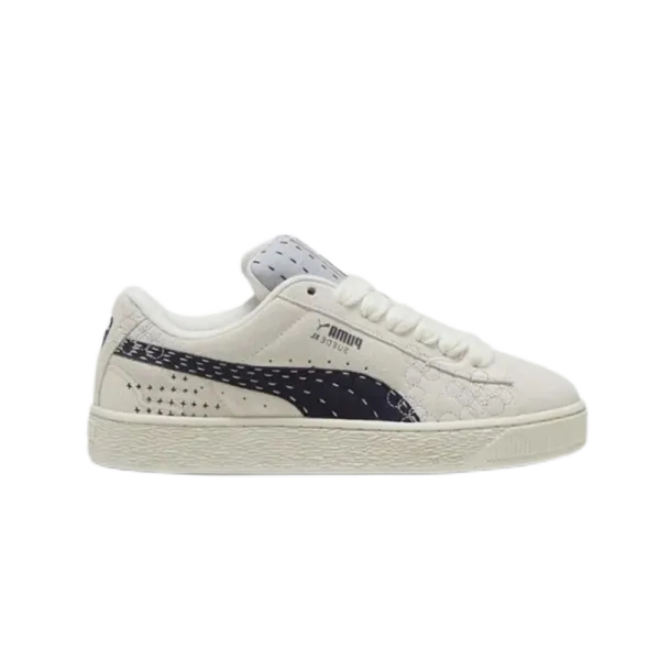 Puma Suede X Navy Embroidered Sneakers - 1