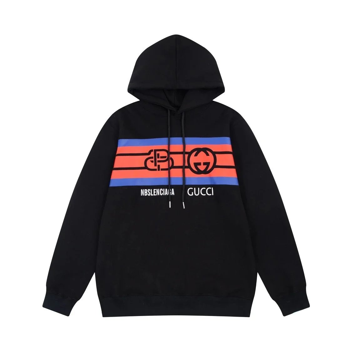 Balenciaga x Gucci Logo Stripe Hoodie White - 5