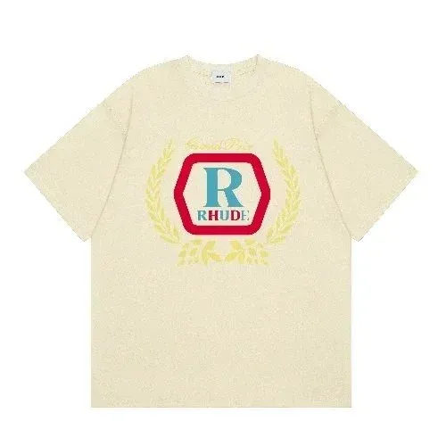 Rhude New Money Graphic Print Beige T-Shirt - 9
