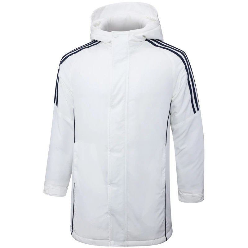 Football Team Long Hooded Puffer Jacket Multicolor