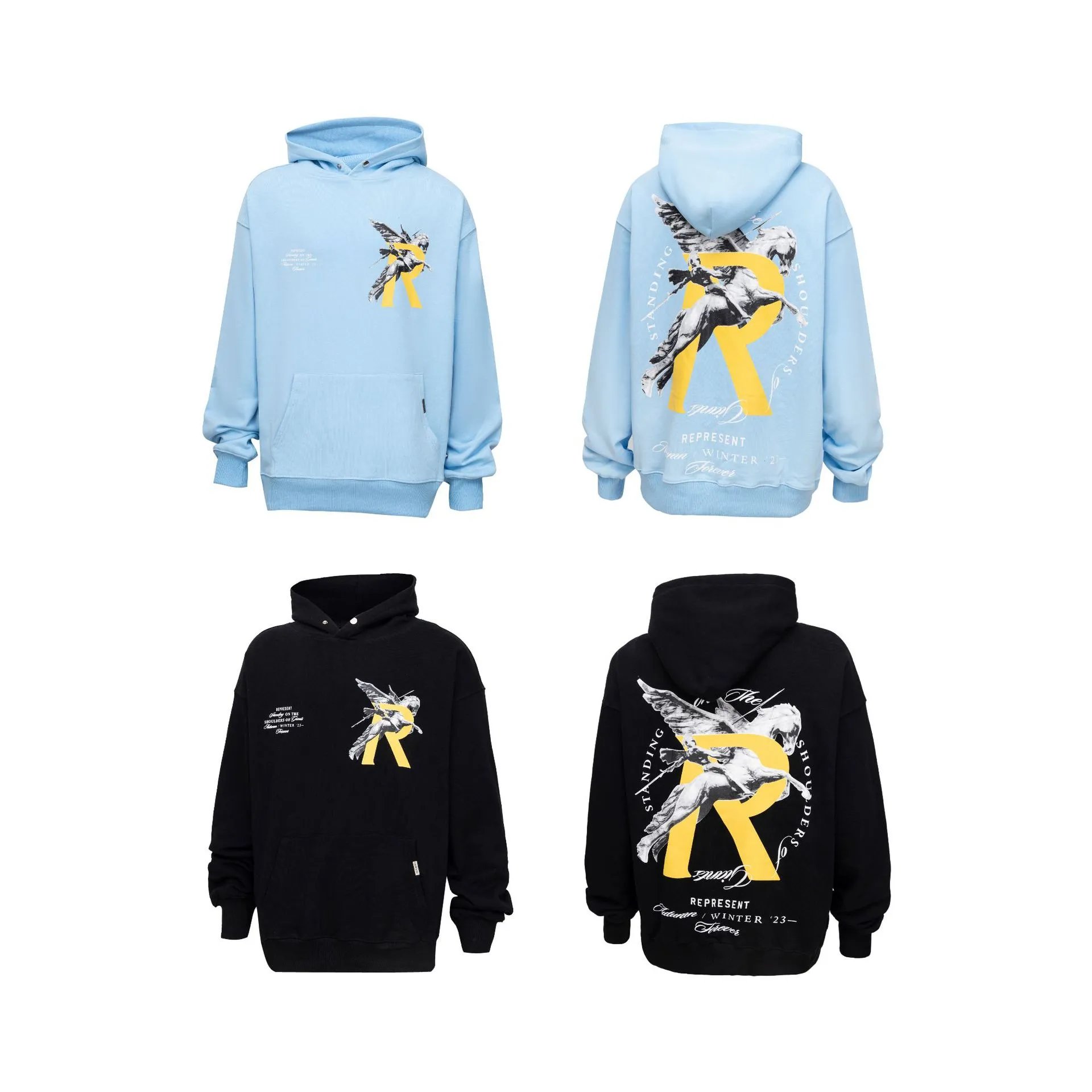 Represent Pegasus Graphic Hoodie Multicolor
