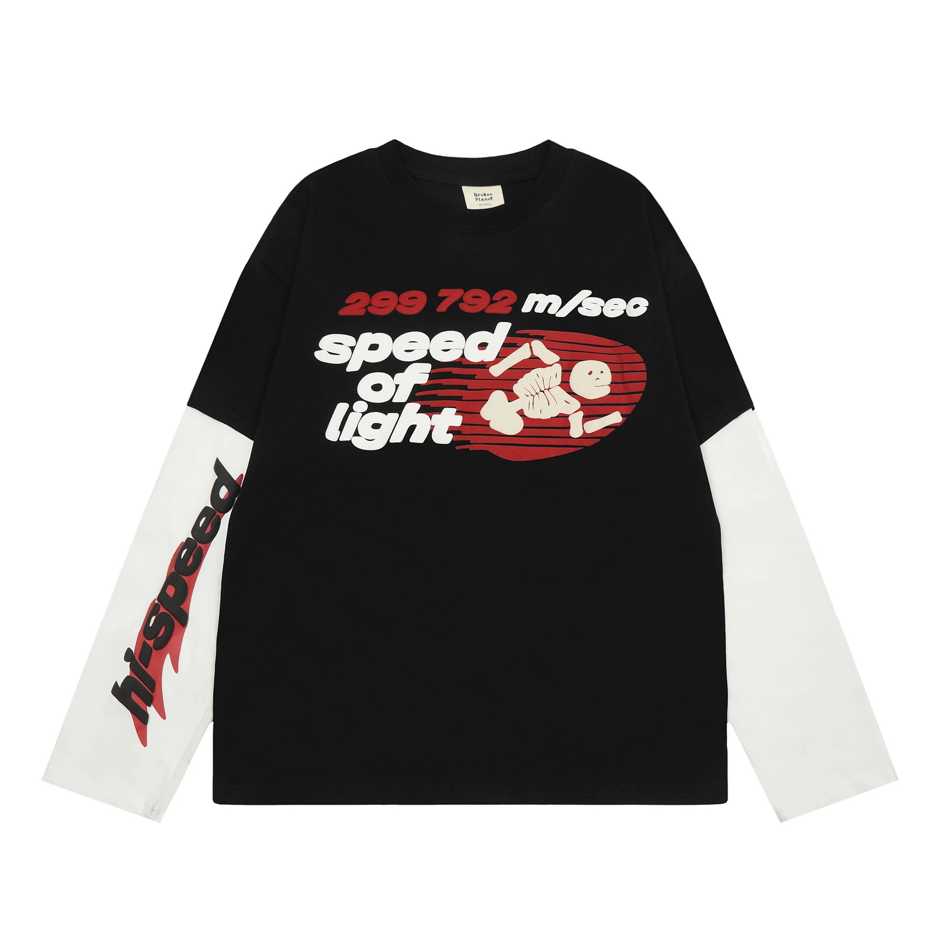 Broken Planet Layered Graphic Tee Black