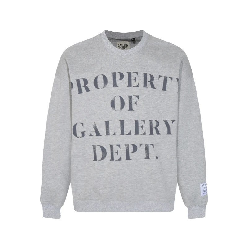 Gallery Dept Logo Crewneck Sweatshirt Gray