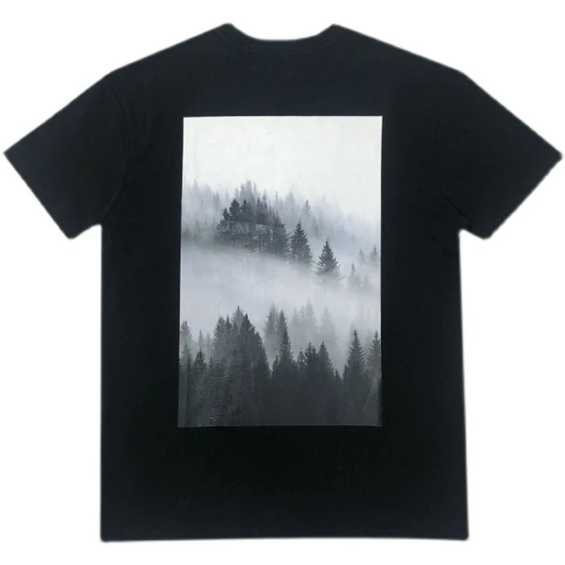 ESSENTIALS Fog Forest Photo Tee Black