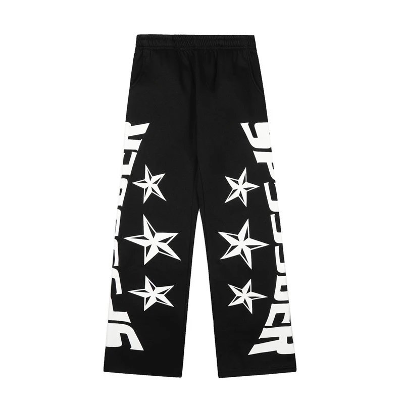 Sp5der Star Web Zip Hoodie Set Black