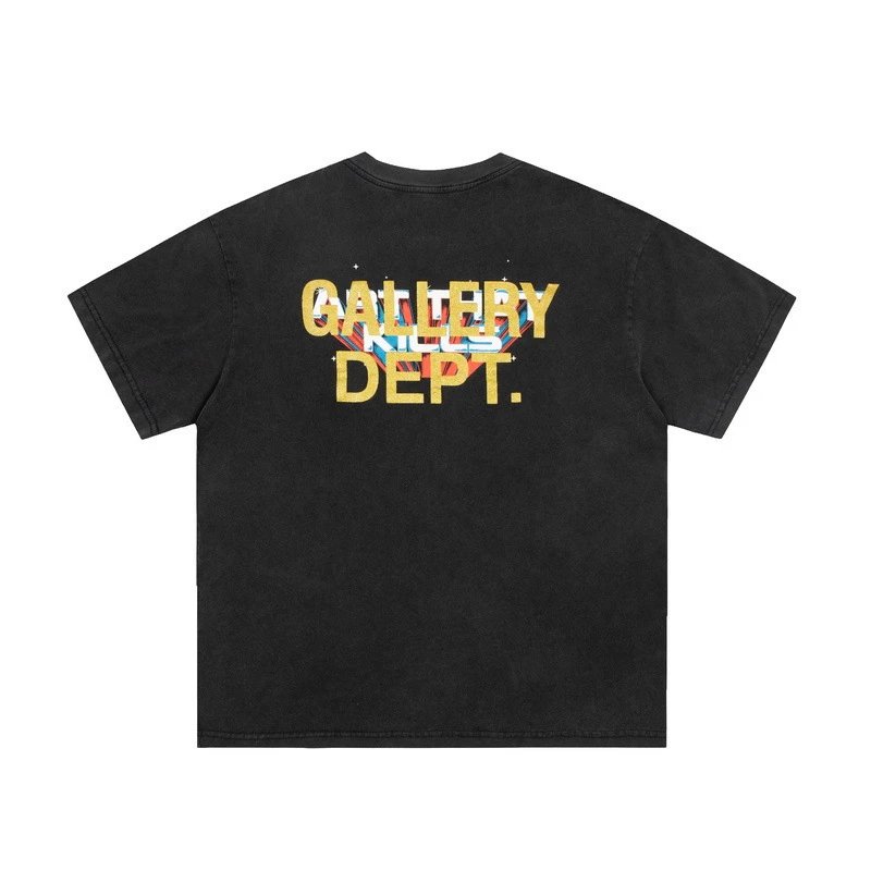 Gallery Dept Washed Slogan Tee Black
