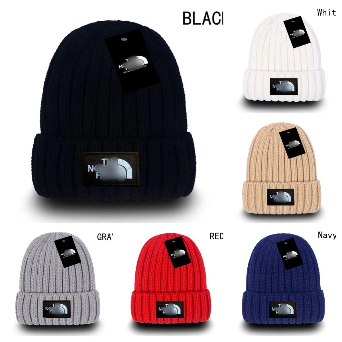 The North Face Rib Knit Cuffed Beanie Multicolor