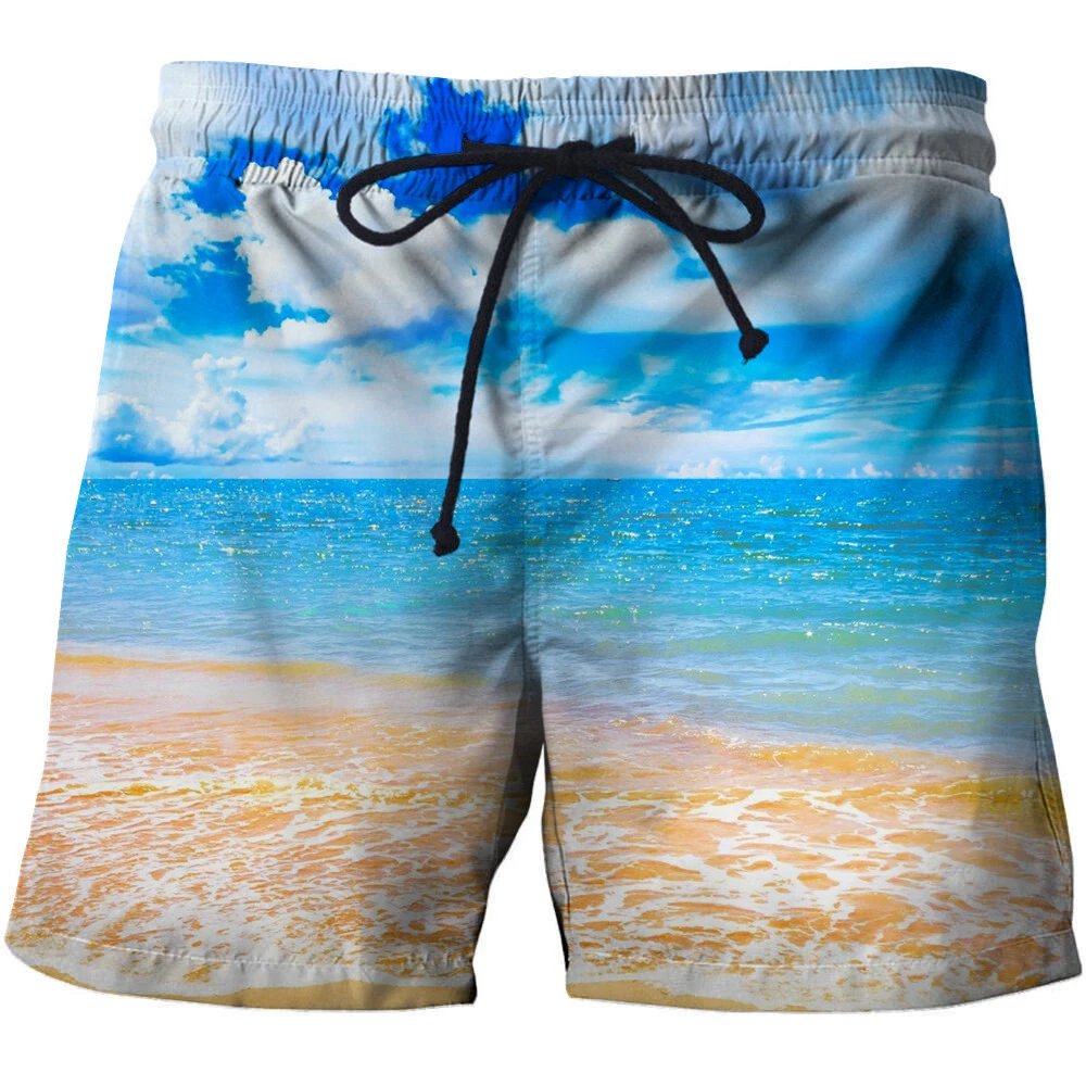 Quick-Dry Beach Print Swim Shorts Multicolor