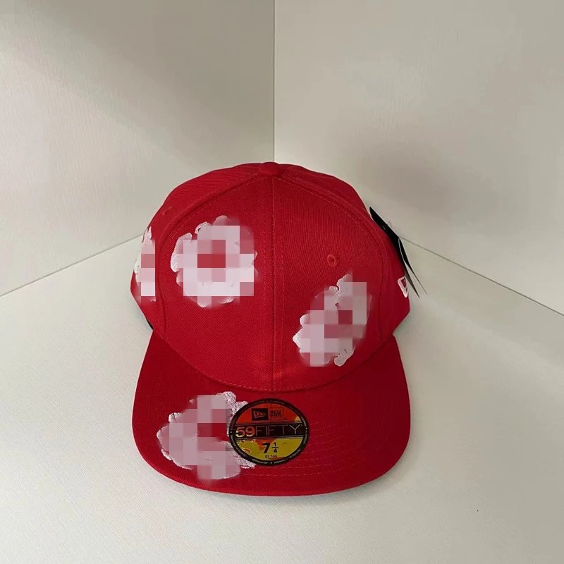 Other Embroidered Flat Brim Cap Multicolor