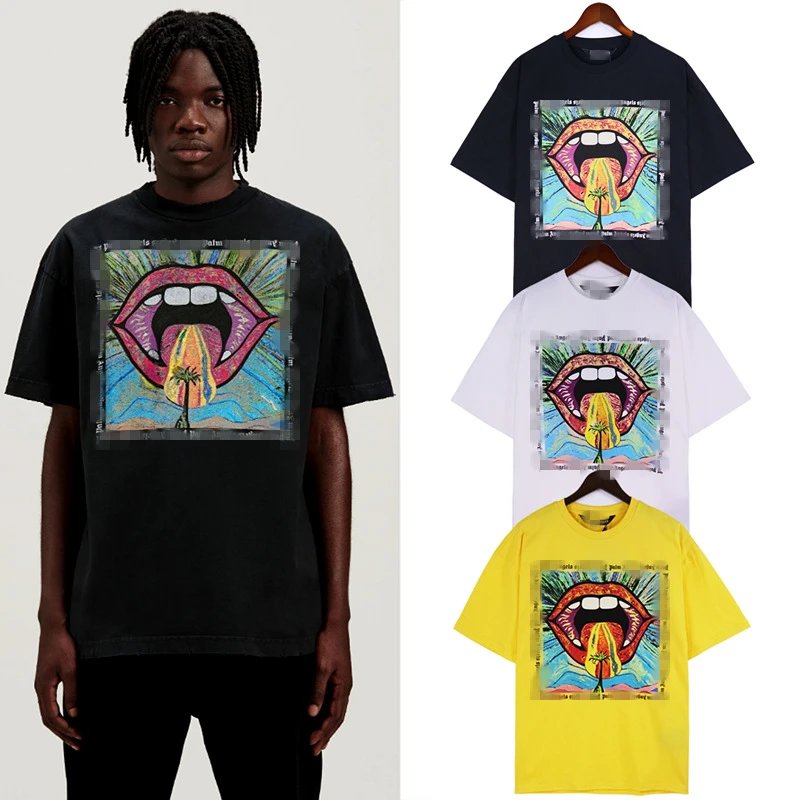 Palm Angels Graphic Mouth Tee Multicolor