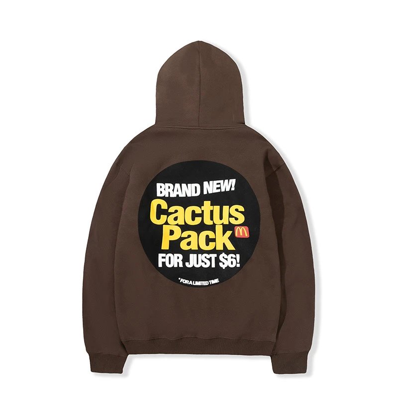 Travis Scott Cactus Pack Fleece Hoodie Brown