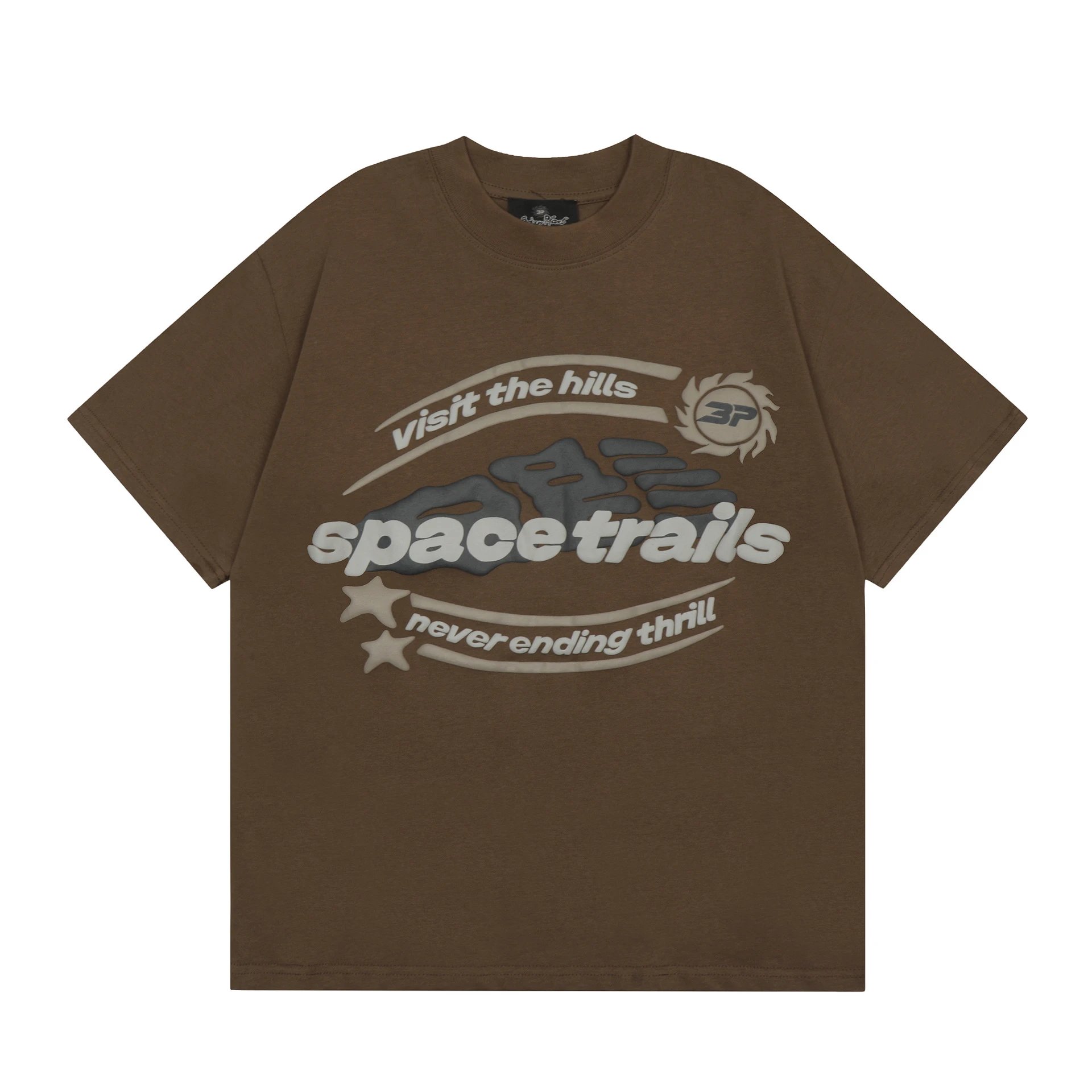 BP Space Trails Puff Print Tee Brown