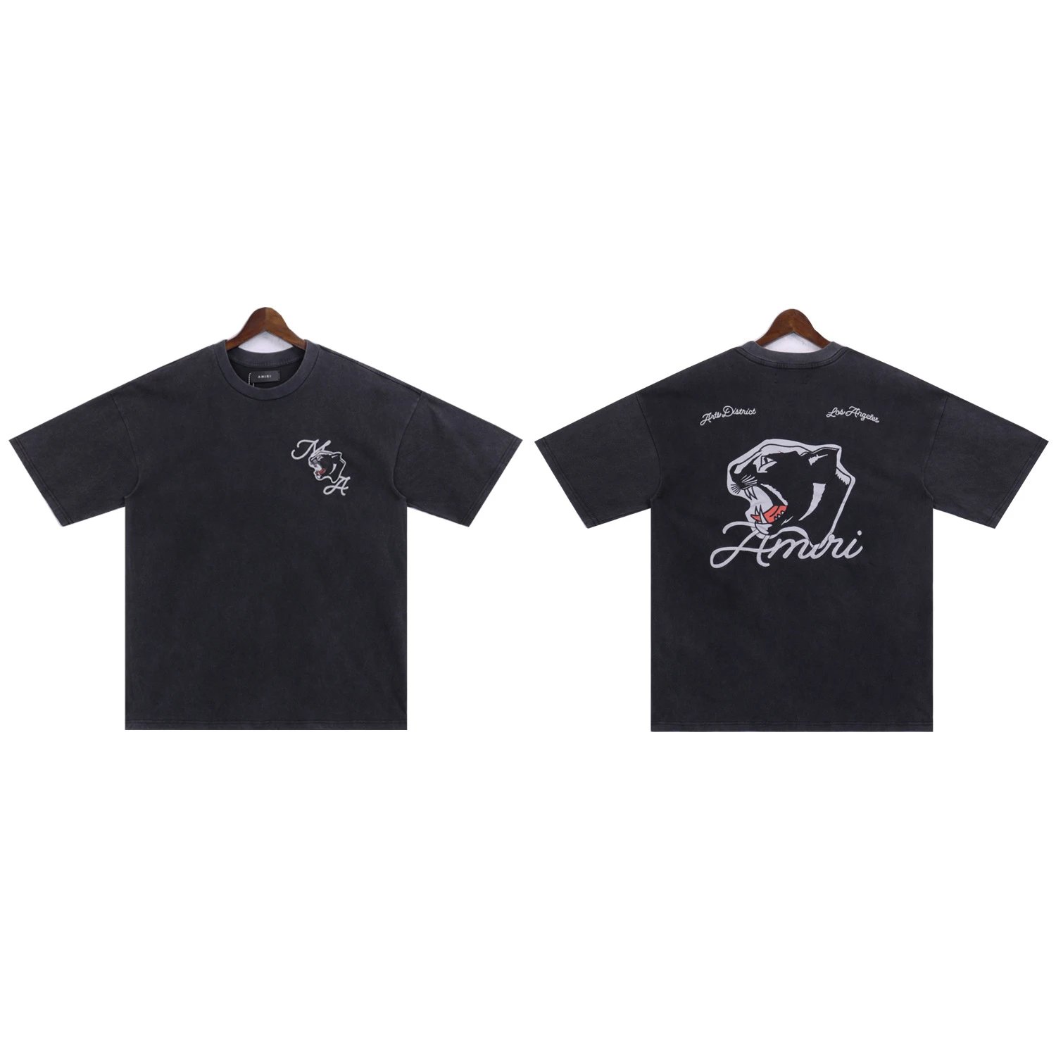 Amiri Tiger Logo Washed Tee Multicolor