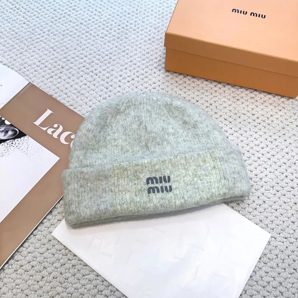 Miu Hats Logo knit beanie — Style 4