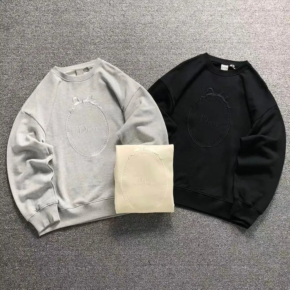 Dior oval logo embossed crew neck sweatshirt — W2CFinds curated find