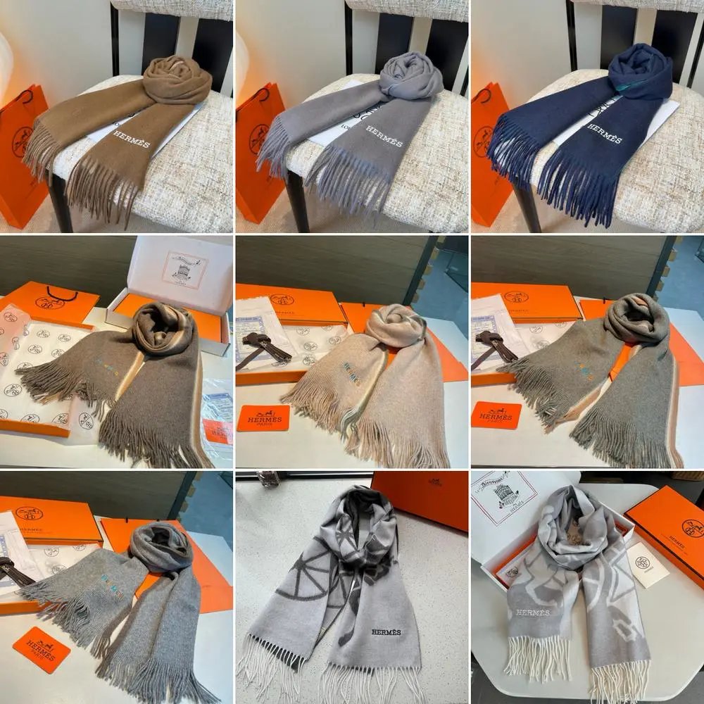 Hermès Scarves Fringed embroidered scarf image 1
