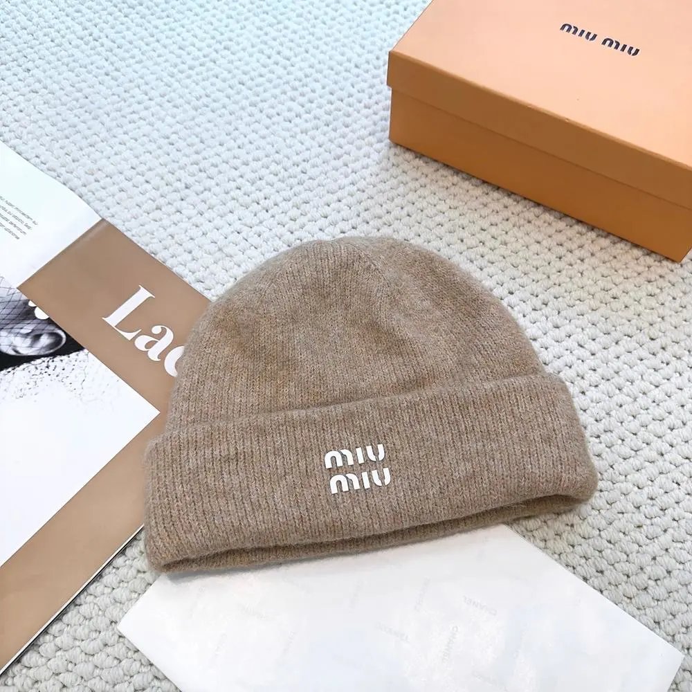 Miu Hats Logo knit beanie — Style 3