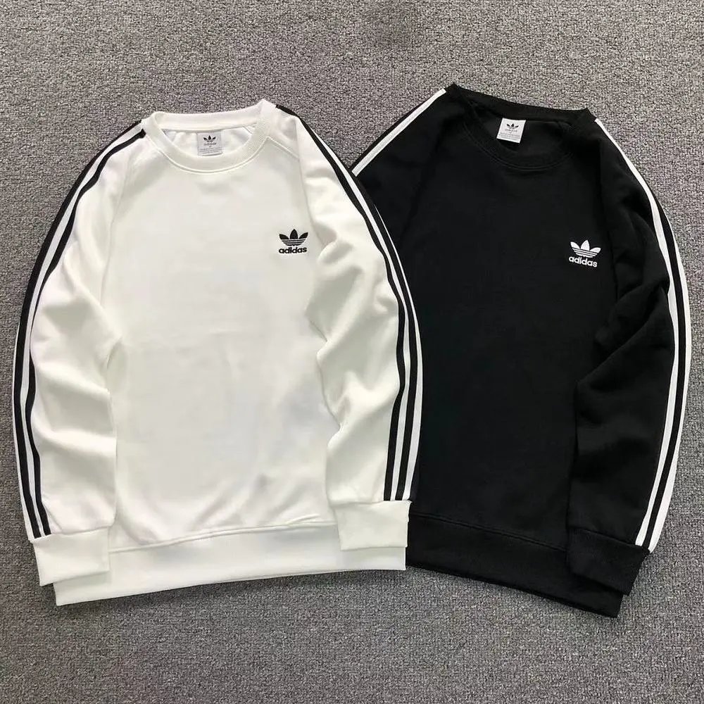 Adidas three stripes crew neck sweatshirt — W2CFinds curated find