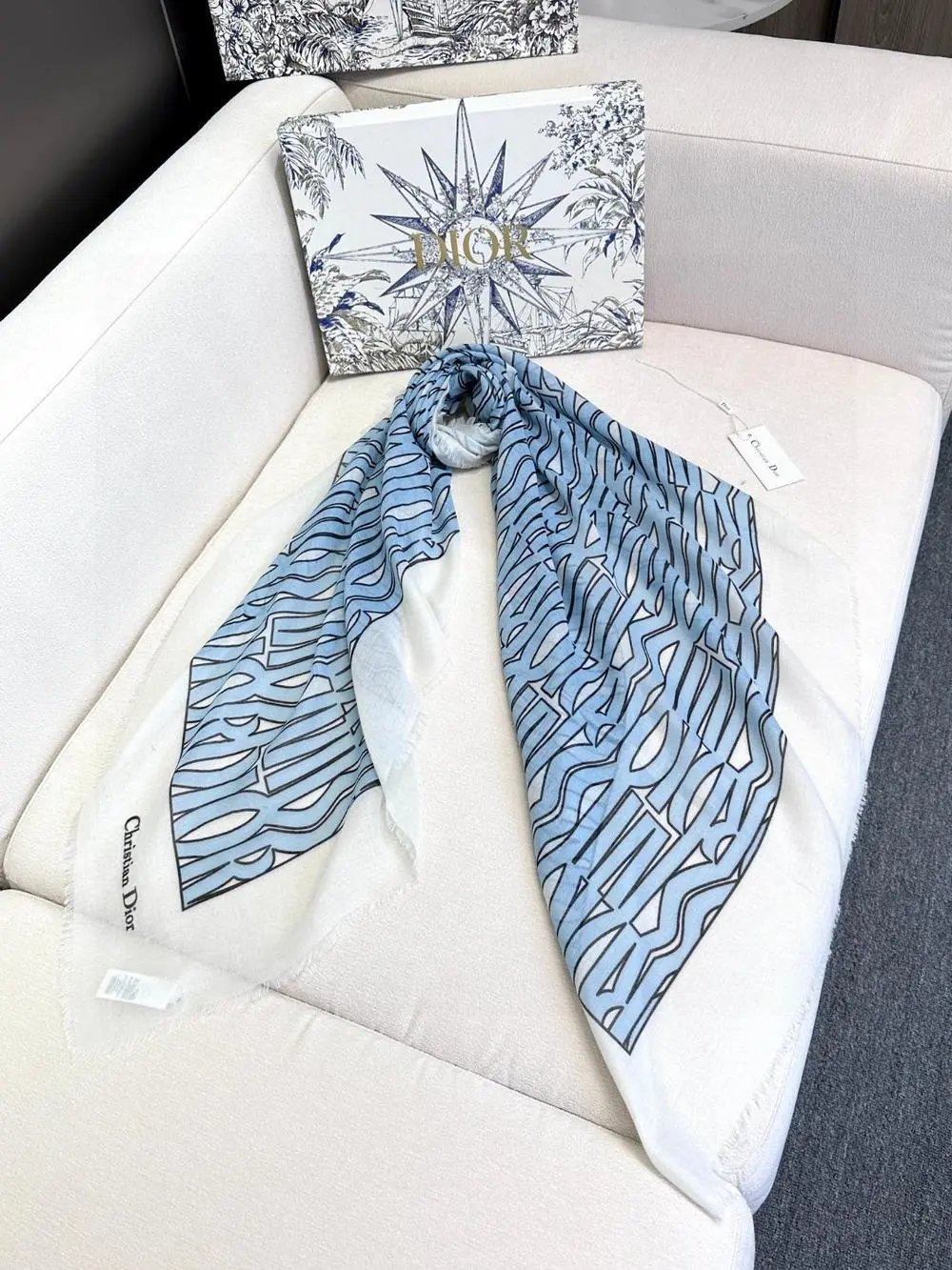 Dior Scarves Fringed logo-pattern image 8