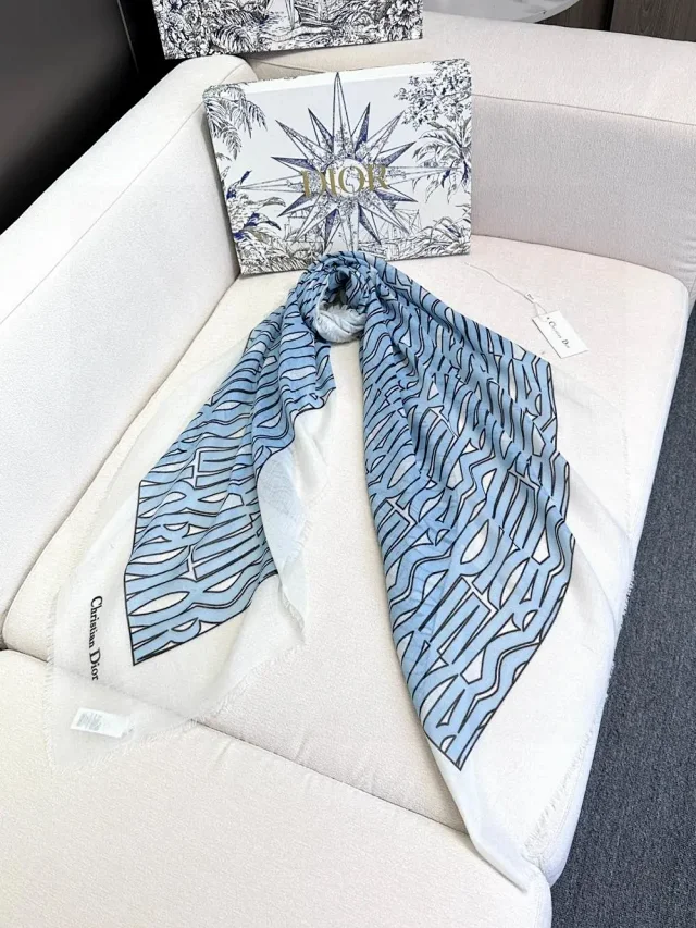 Dior Scarves Fringed logo-pattern product detail image 8